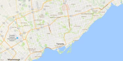 Karte Hillcrest Ciema rajonā Toronto