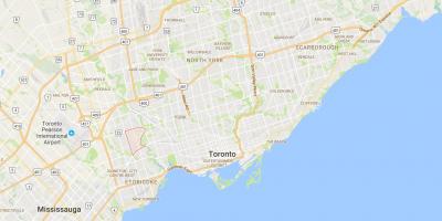 Karte Humber Valley Village rajona Toronto