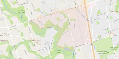 Karte Humbermede kaimiņattiecību Toronto