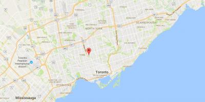 Karte Humewood–Cedarvale rajona Toronto