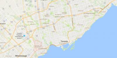 Karte Islington-City Centre, West district Toronto