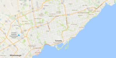 Karte Jaunu Toronto Toronto rajons