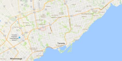 Karte Maple Leaf rajona Toronto