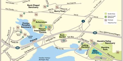 Karte Karaliskais botāniskais dārzs Toronto