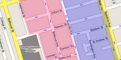 Karte Kensington Tirgus Toronto City