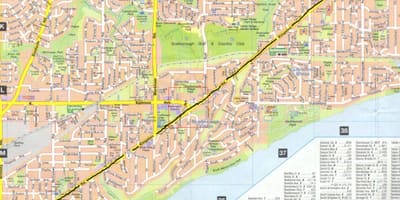 Karte Kingston ceļu Toronto