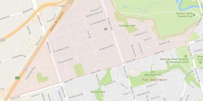 Karte Kingsview Ciema apkaimē Toronto