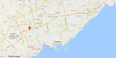 Karte Kingsview Ciema rajonā Toronto
