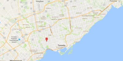 Karte Krustojuma rajonā Toronto
