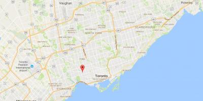 Karte Krustojuma Trijstūra rajonā Toronto