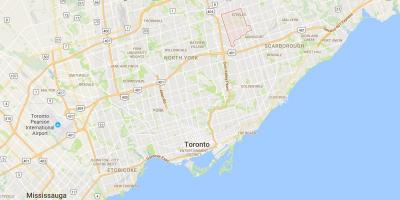 Karte L'Amoreaux rajona Toronto