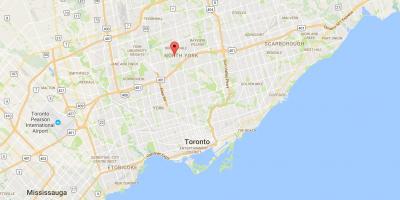 Karte Lansing rajona Toronto