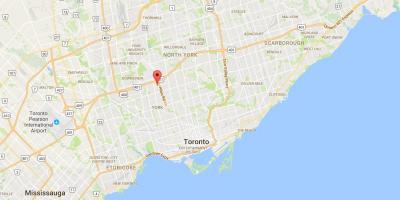 Karte Lawrence Augstumu rajona Toronto