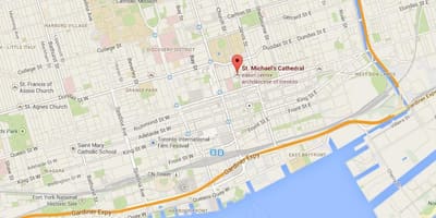 Karte miķeļa Cathedrale Toronto pārskats