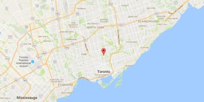 Karte Moore Park rajonā Toronto