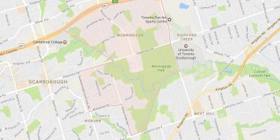 Karte Morningside kaimiņattiecību Toronto