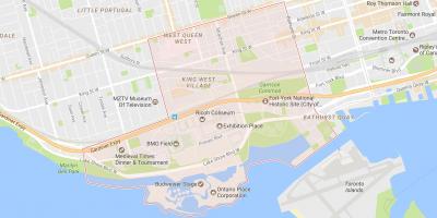 Karte Niagara kaimiņattiecību Toronto