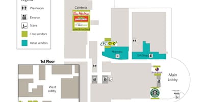 Karte, North York General Hospital ēdināšanas pakalpojumi Toronto
