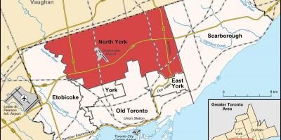 Karte, North York Toronto