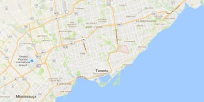 Karte O ' Connor–Parkview rajona Toronto