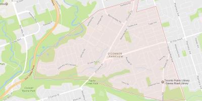 Karte O ' Connor–Parkview kaimiņattiecību Toronto