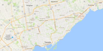 Kartē Ostu Savienības rajonā Toronto