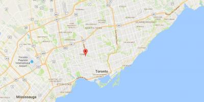 Karte Ozolkoks–Vaughan rajona Toronto