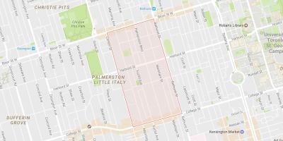 Karte Palmerston kaimiņattiecību Toronto