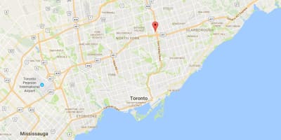 Karte Parkway Meža rajonā Toronto