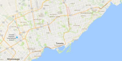 Karte Patīkamu Skatu rajona Toronto