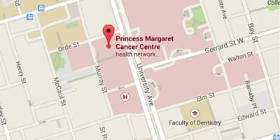 Karte Princess Margaret Vēža Centrs Toronto