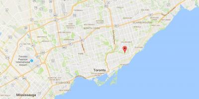 Karte Pusmēness Pilsētas rajonā Toronto