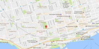 Kartes Queen Street West, Toronto apkaimē