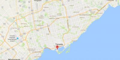 Karte rajona Toronto Salas rajonā Toronto