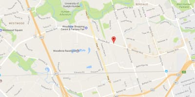 Karte Rexdale bulvārī Toronto