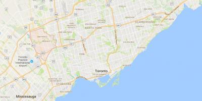 Karte Rexdale rajona Toronto