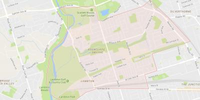 Karte Rockcliffe–Smita kaimiņattiecību Toronto