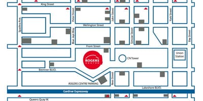 Karte Rogers centrs, autostāvvieta