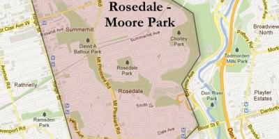 Karte Rosedale Moore Park Toronto