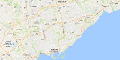Karte Scarborough Ciema rajonā Toronto