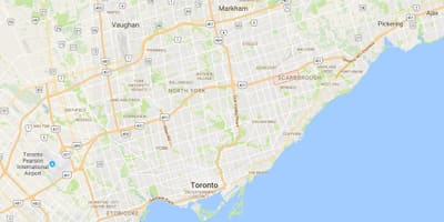 Karte Scarborough Pilsētas Centra rajona Toronto