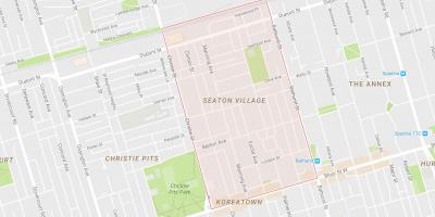 Karte Seaton Ciema apkaimē Toronto