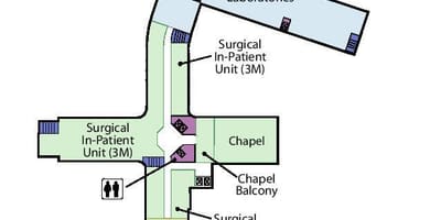 Map Svētā Jāzepa Veselības centrs Toronto 3. līmenis