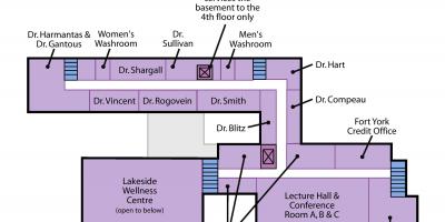 Map Svētā Jāzepa Veselības centrs Toronto Sunnyside 2. līmenis
