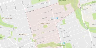 Karte Summerhill kaimiņattiecību Toronto