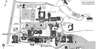 Karte Sunnybrook Veselības zinātņu centrs - SHSC