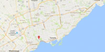 Karte Swansea rajona Toronto