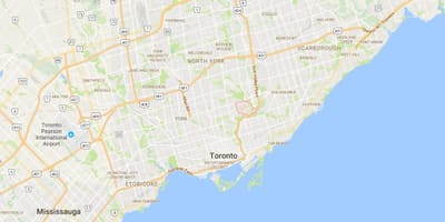 Karte Thorncliffe Parka rajonā Toronto