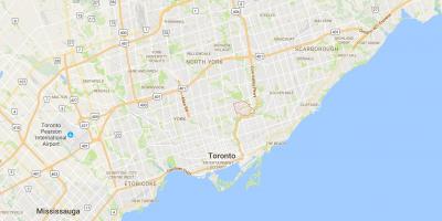 Karte Thorncliffe Parka rajonā Toronto