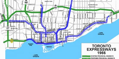Karte Toronto lielceļiem